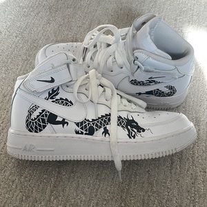 Custom Nike high top dragon air forces